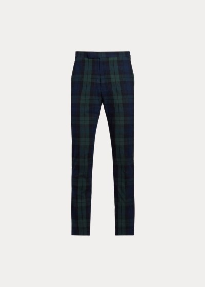 Pantalones De Traje Polo Ralph Lauren Hombre Verdes / Negros / Azul Marino - Tartan Seersucker - FBI